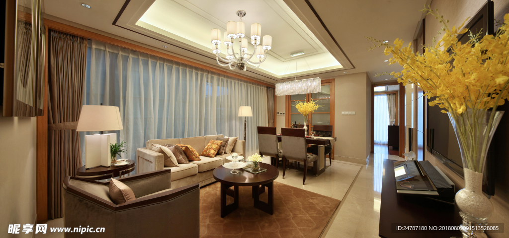 房地产洋房客厅样板房