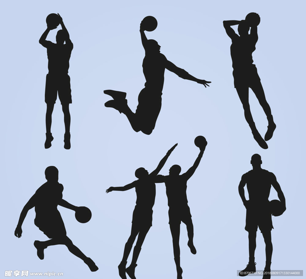 篮球人物剪影