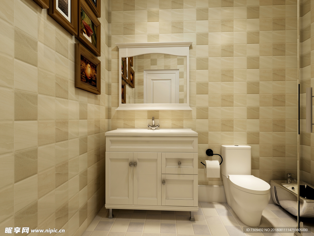 美式简约卫生间装修效果图