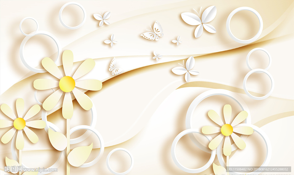 时尚梦幻3D菊花