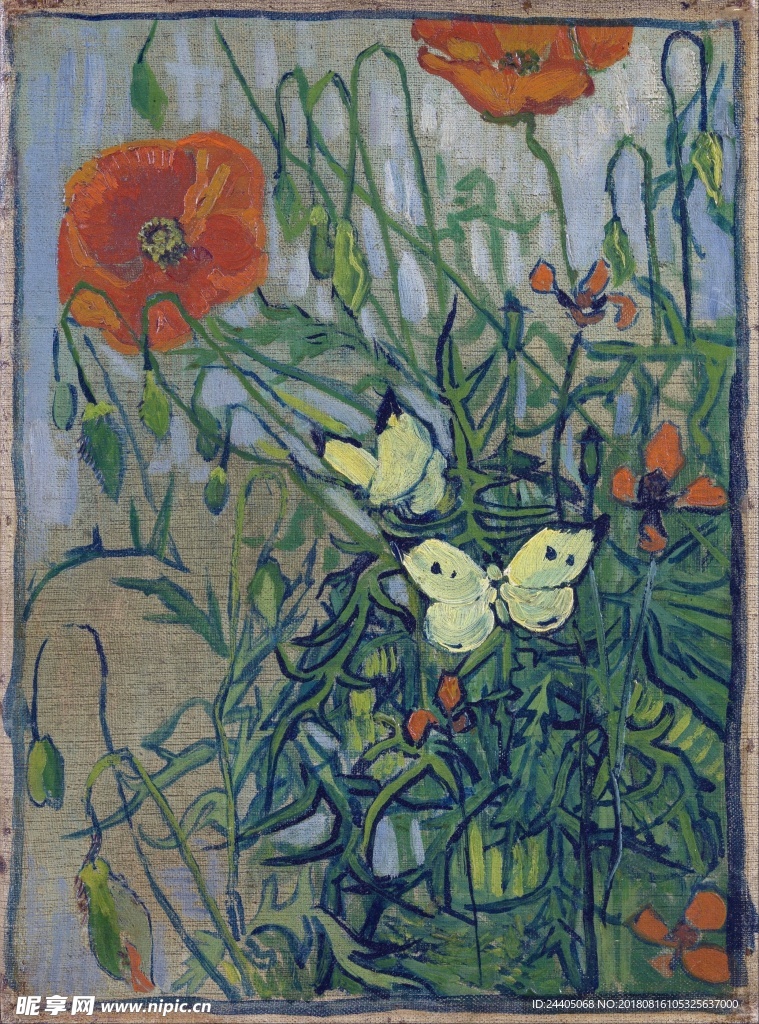 装饰画 手绘花卉 文化艺术绘画