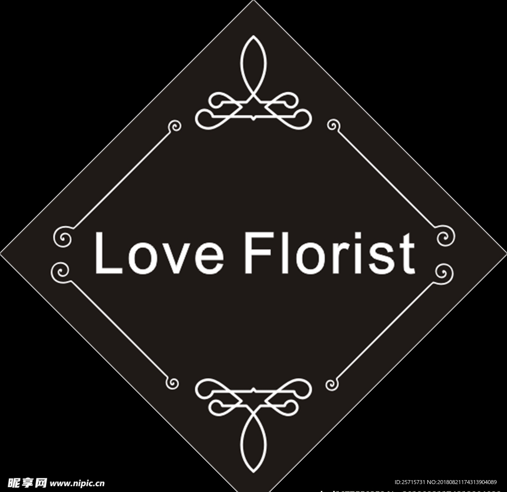 花店贴纸 不干胶 标签 花形