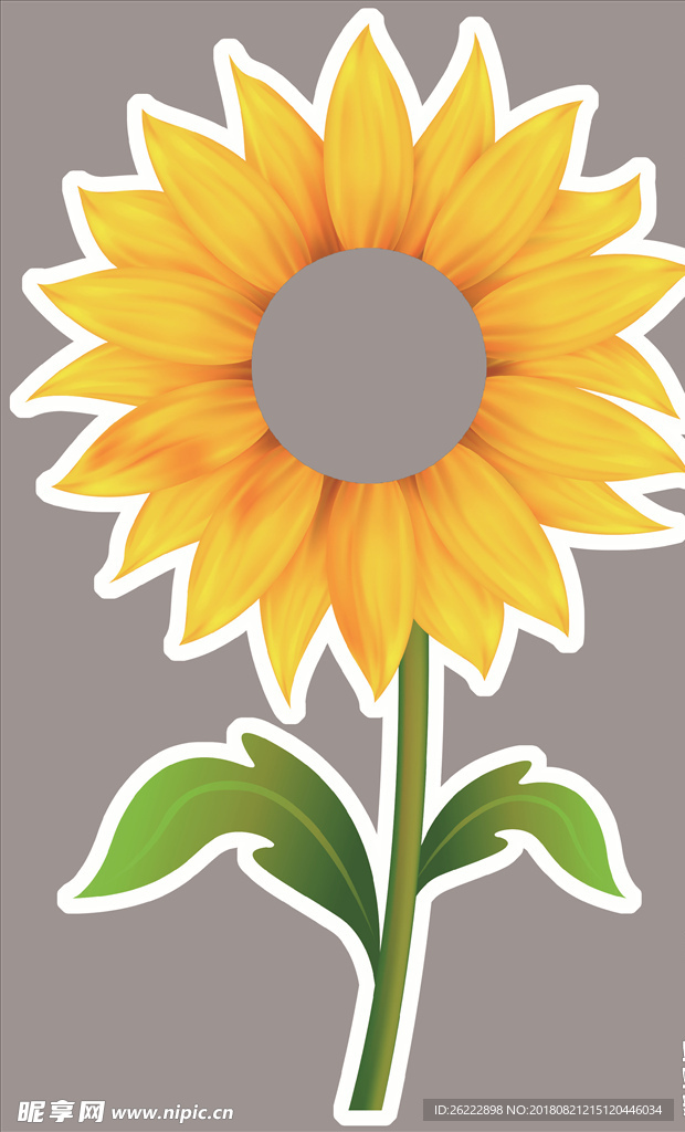 花朵 向日葵 新生 绿叶 可爱