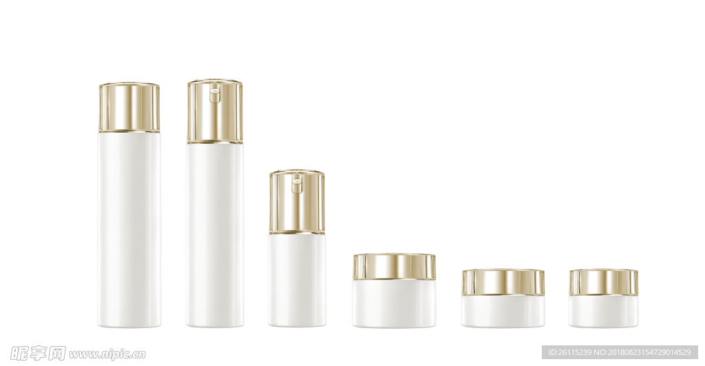 纯白化妆品瓶子