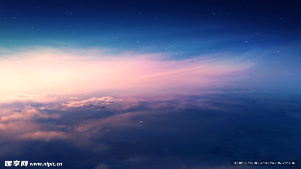 渐变天空云效果