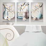 烤瓷浮雕立体花瓶现代简约花卉北