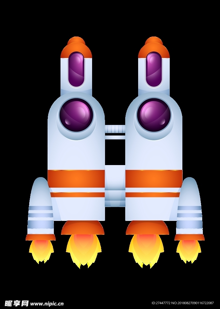 卡通火箭素材