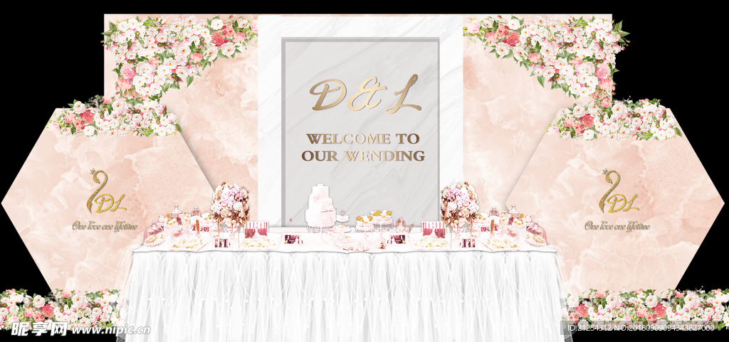 大理石婚礼背景