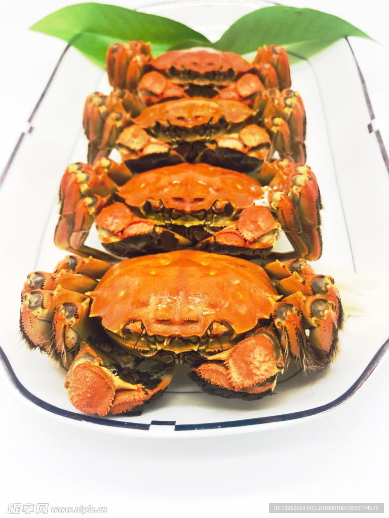 大闸蟹装盘图