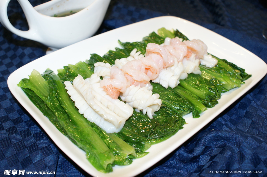 葱油双鲜油麦菜