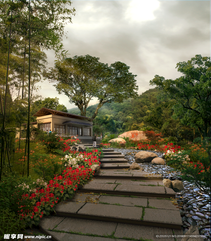 景观建筑效果图