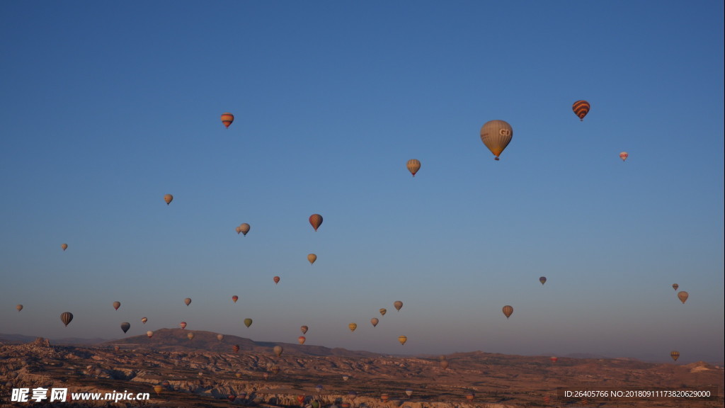 土耳其 热气球 早晨 日出