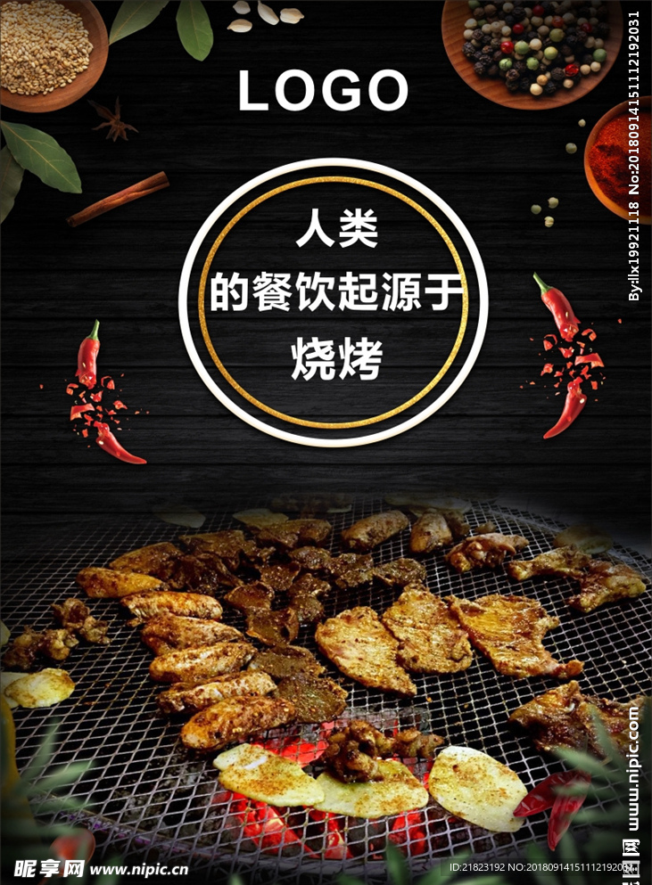 烤肉海报