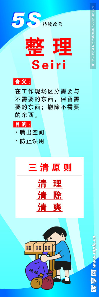 5S整理三清原则