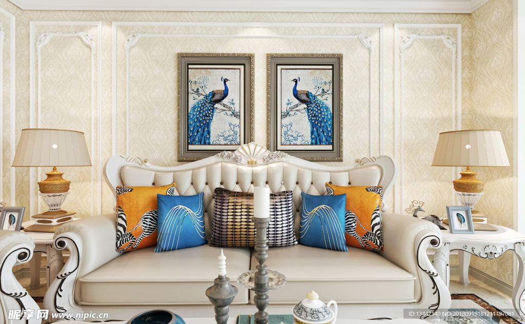 沙发背景效果图