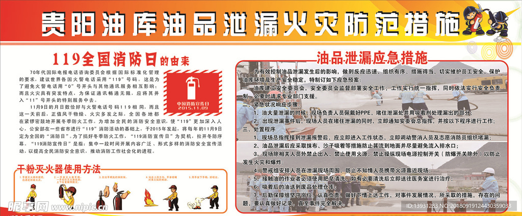 油品泄漏火灾防范措施 写真