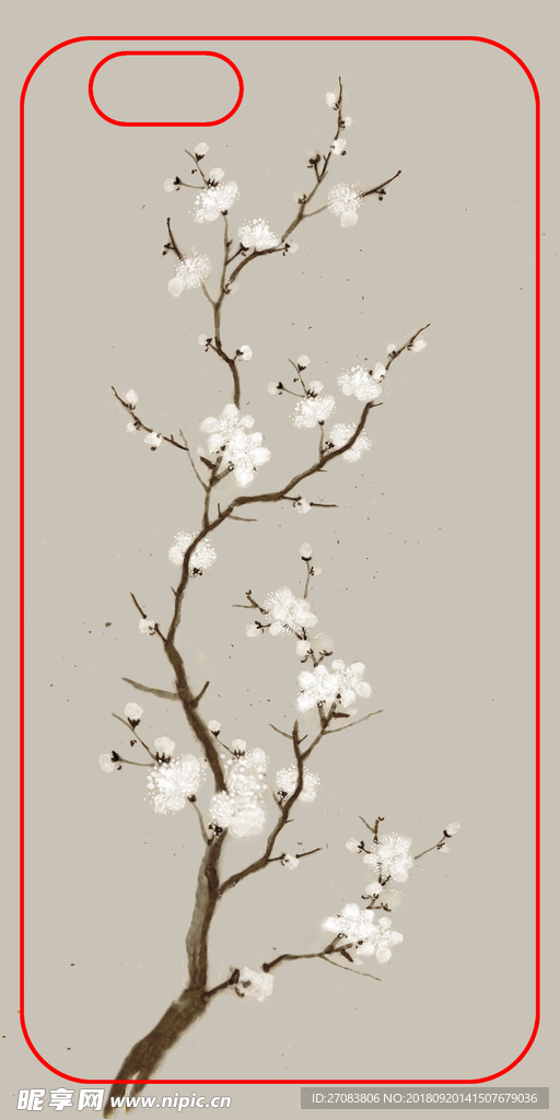 中国风高清手机壳图案复古梅花