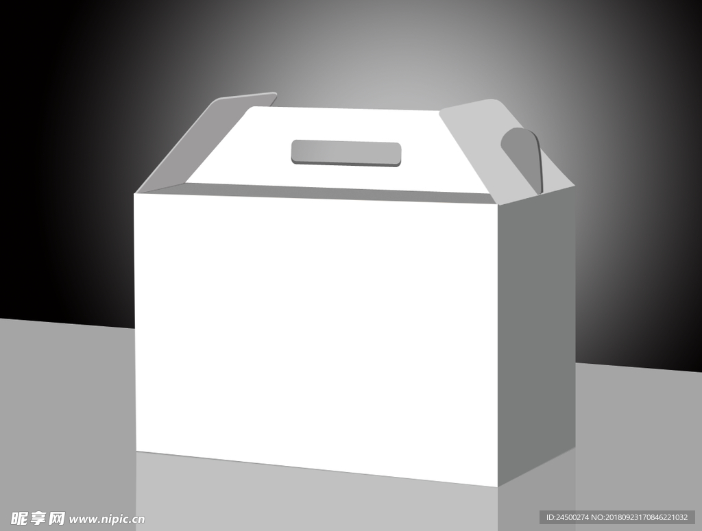 手提把礼盒效果图