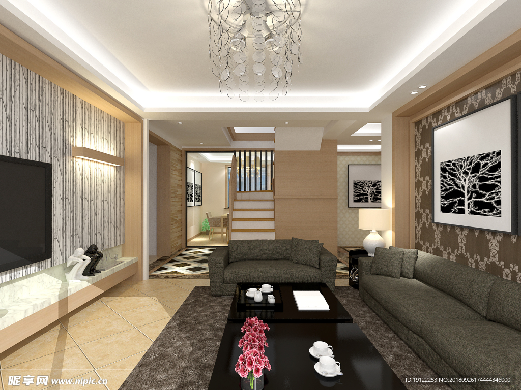 客厅餐厅楼梯 客厅 餐厅 楼梯