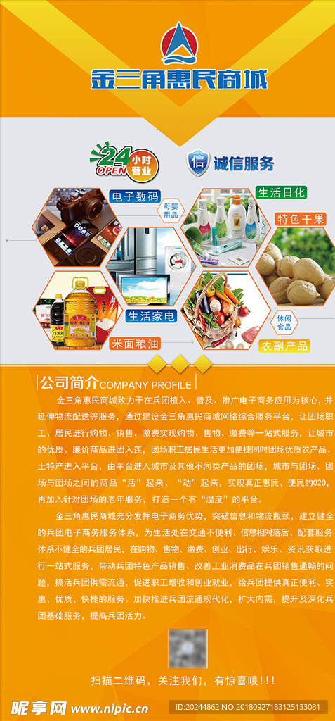 电子商城简介宣传展架