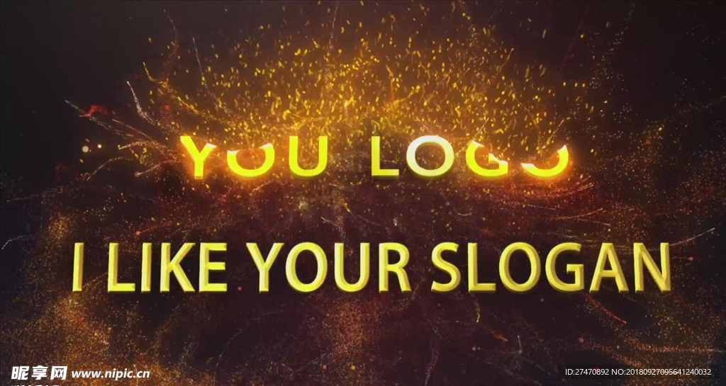 火花片头LOGO炫酷展示