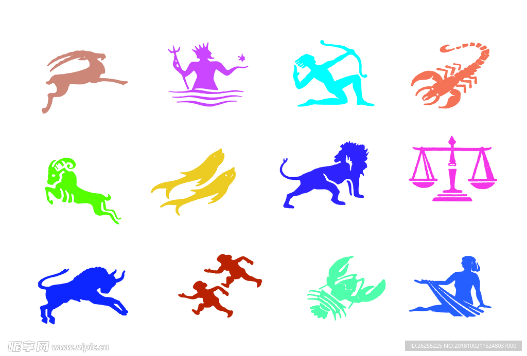 十二星座卡通漫画