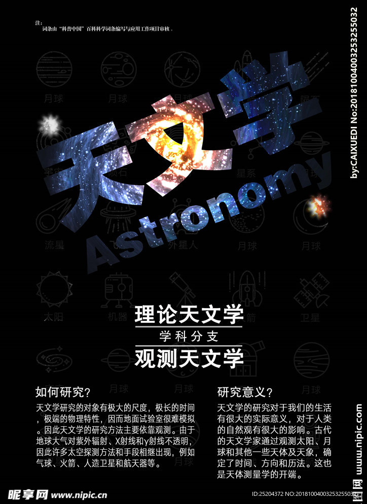 双重曝光文字蒙版天文学黑色背景