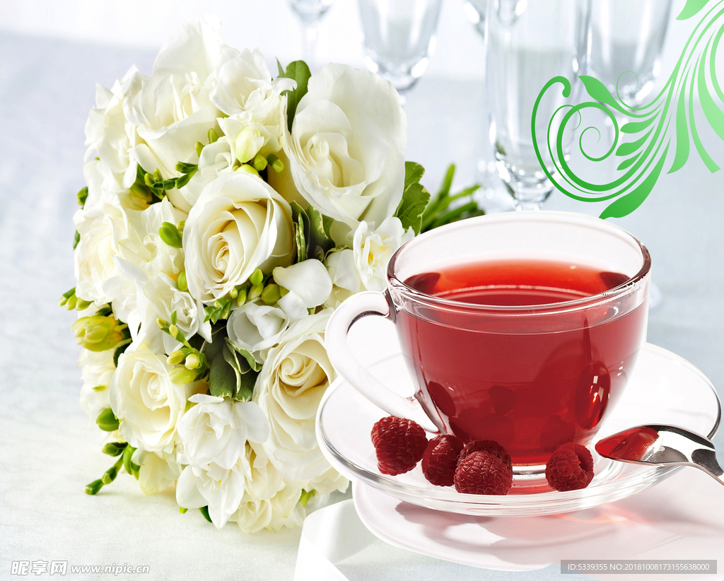 咖啡 花束 捧花 果汁 花藤