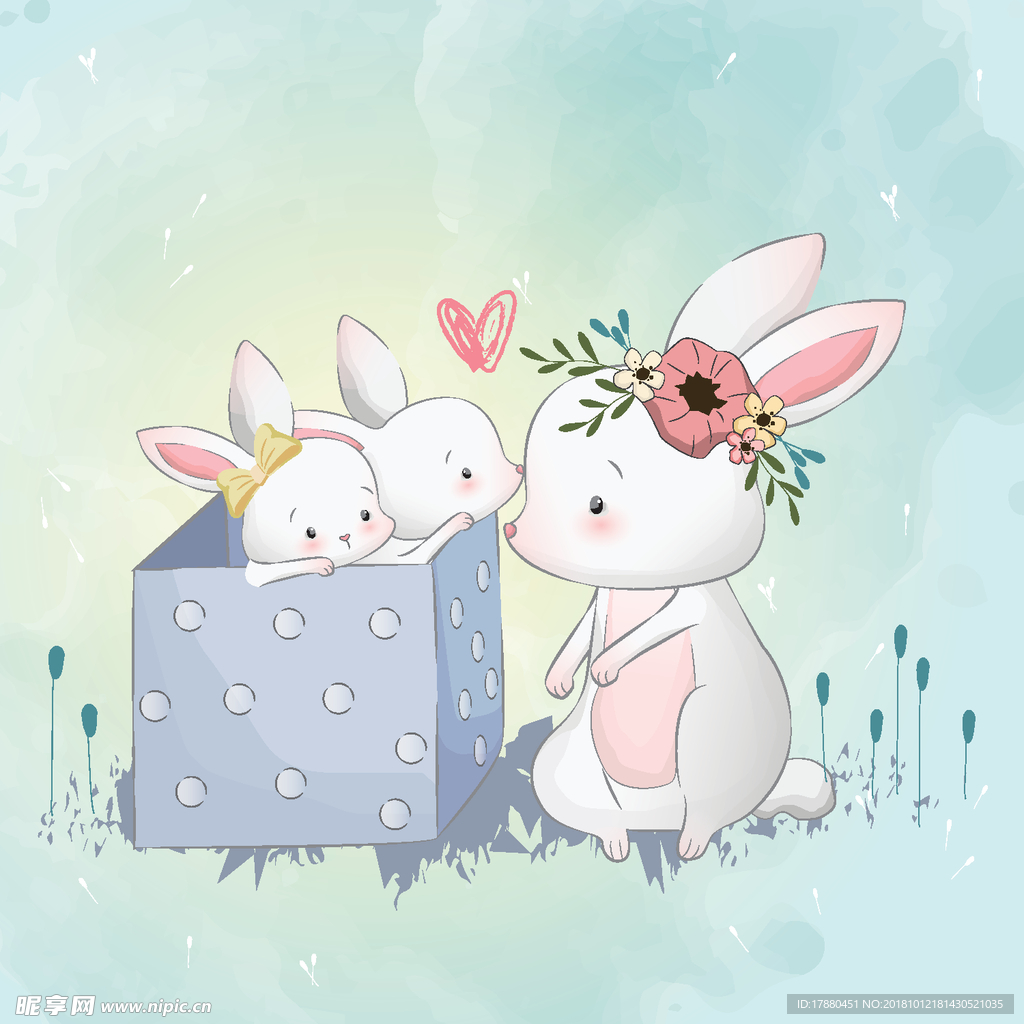 可爱的兔子一家