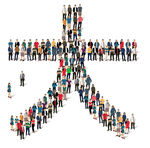 矢量人物人群组成文字大汉字