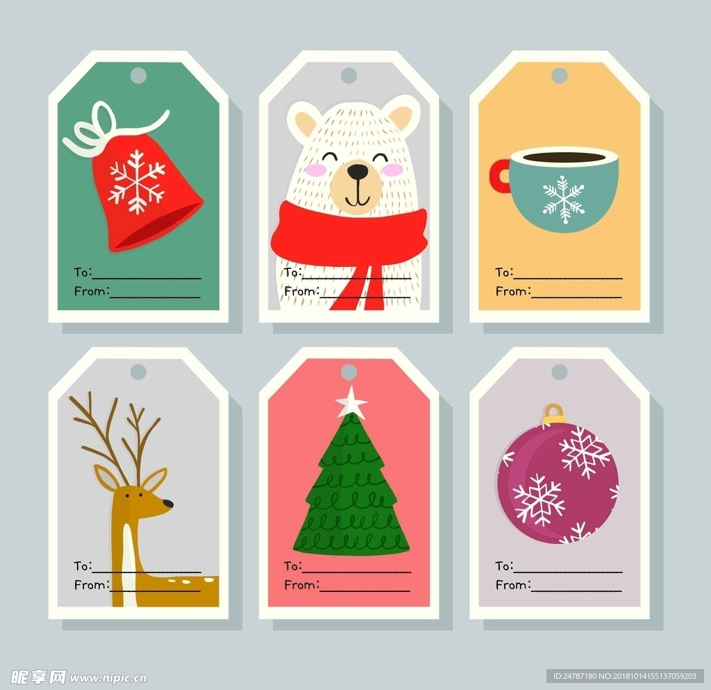矢量圣诞节标签