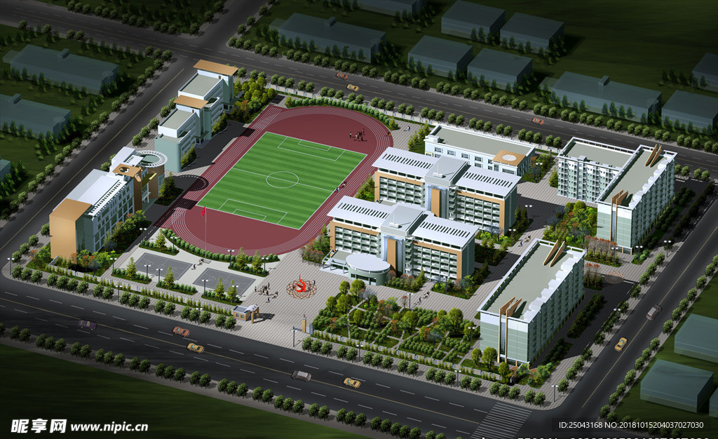 学校景观PSD分层素材