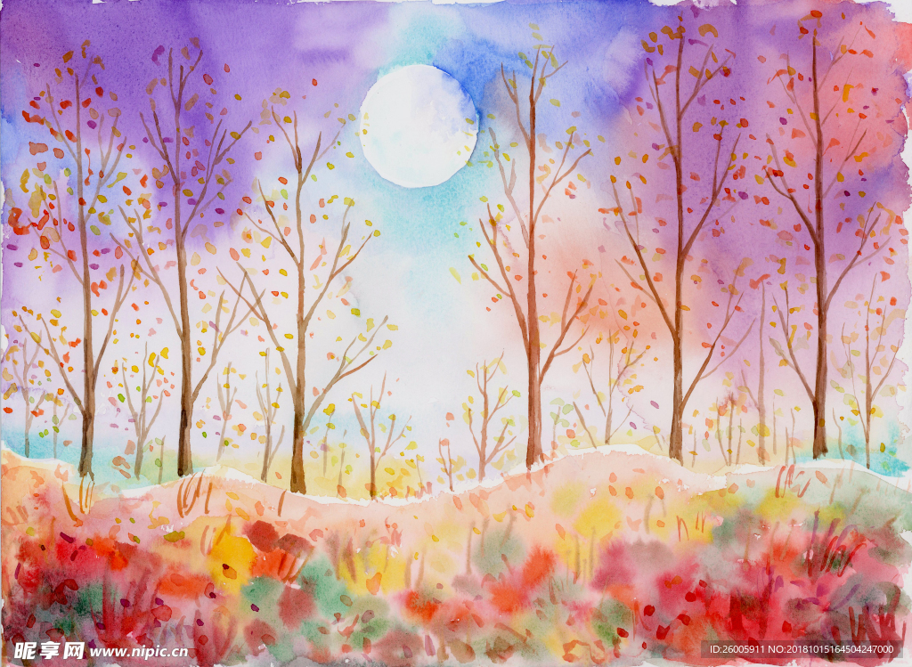 秋季乡村风情装饰画