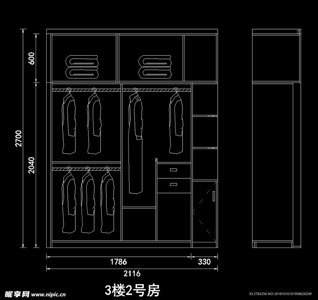 CAD衣柜图