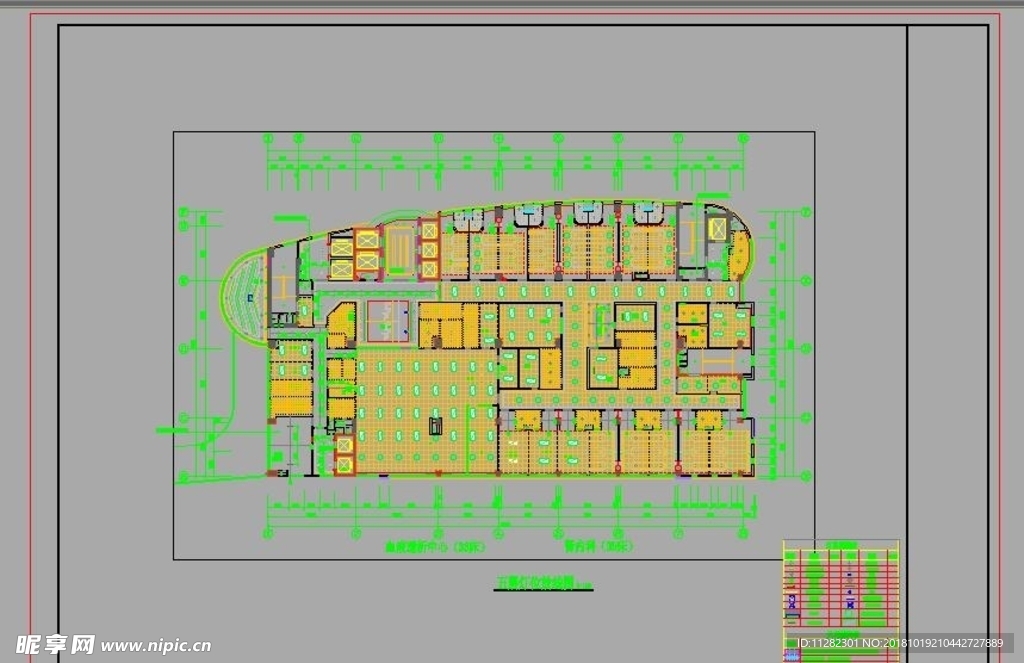 天花灯位放线图