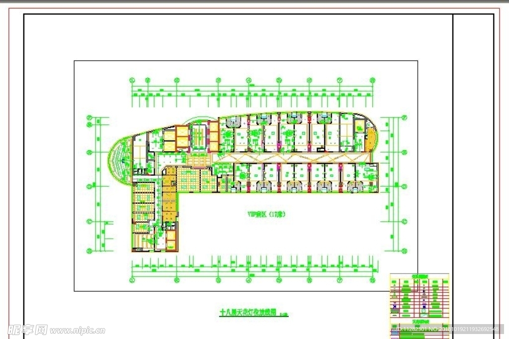 天花灯位放线图