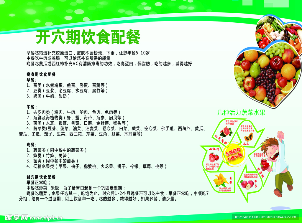 开穴期间饮食套餐