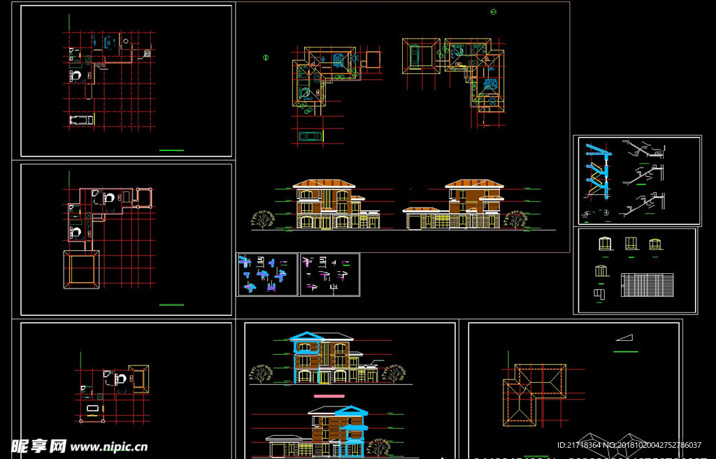 CAD自建房施工图别墅施工图