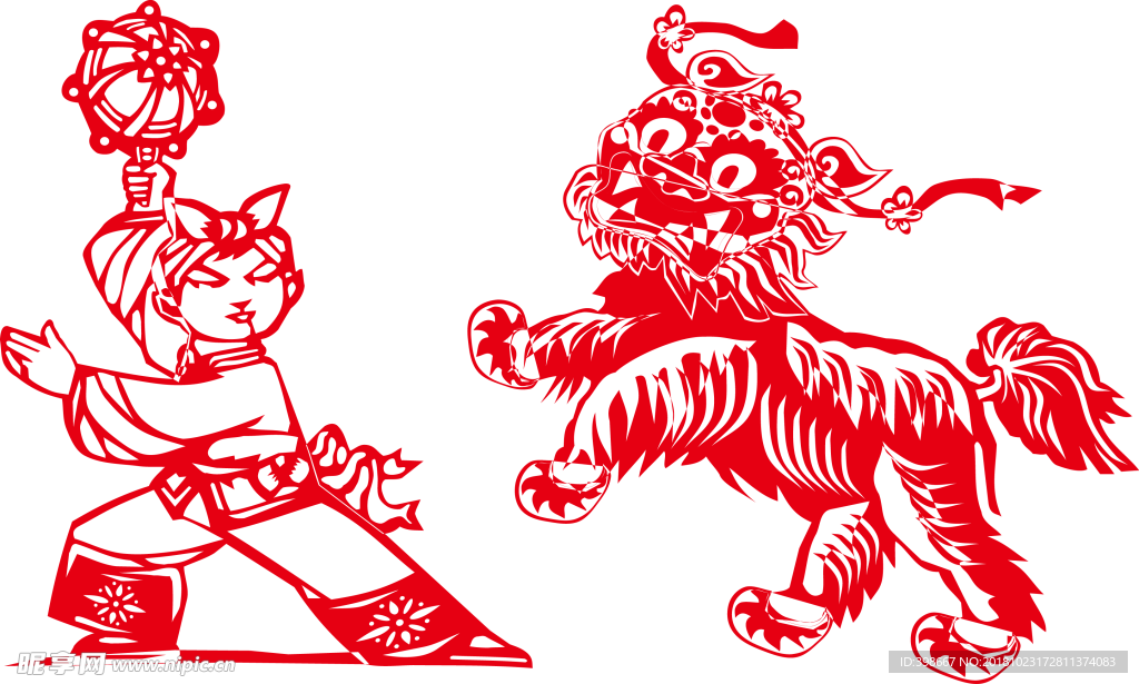 春节舞狮 新年舞狮 节日庆典