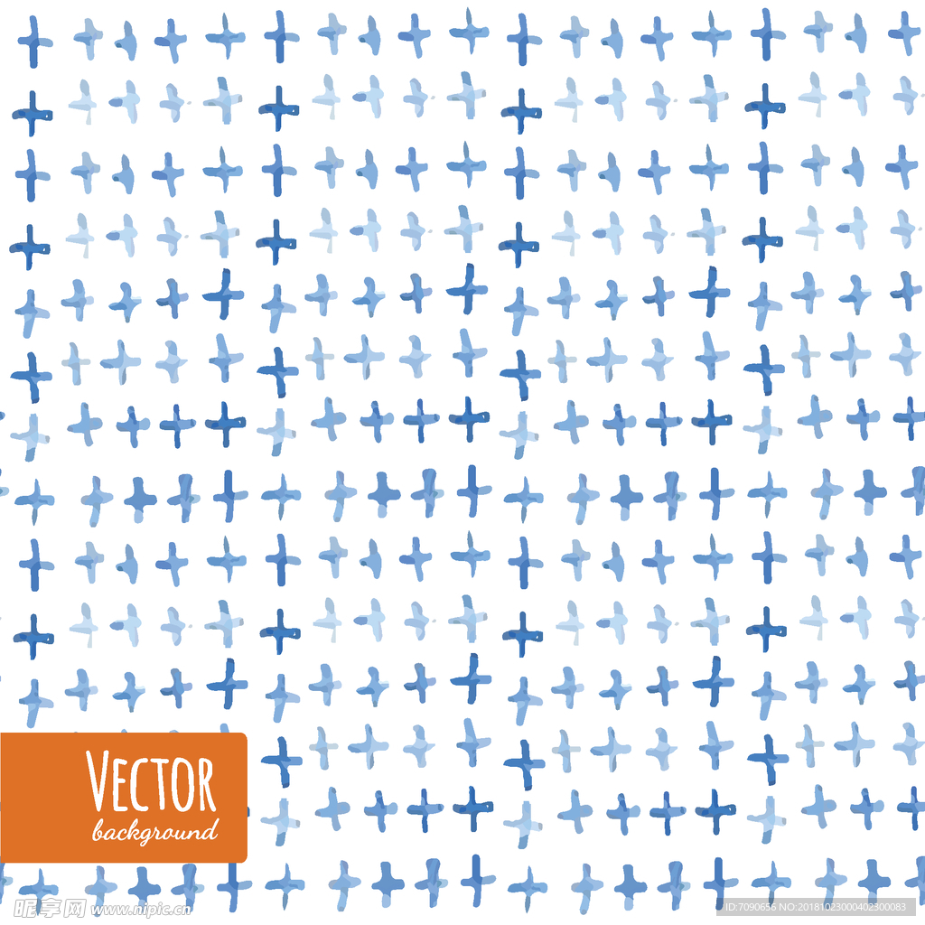 手绘蓝艺术背景3