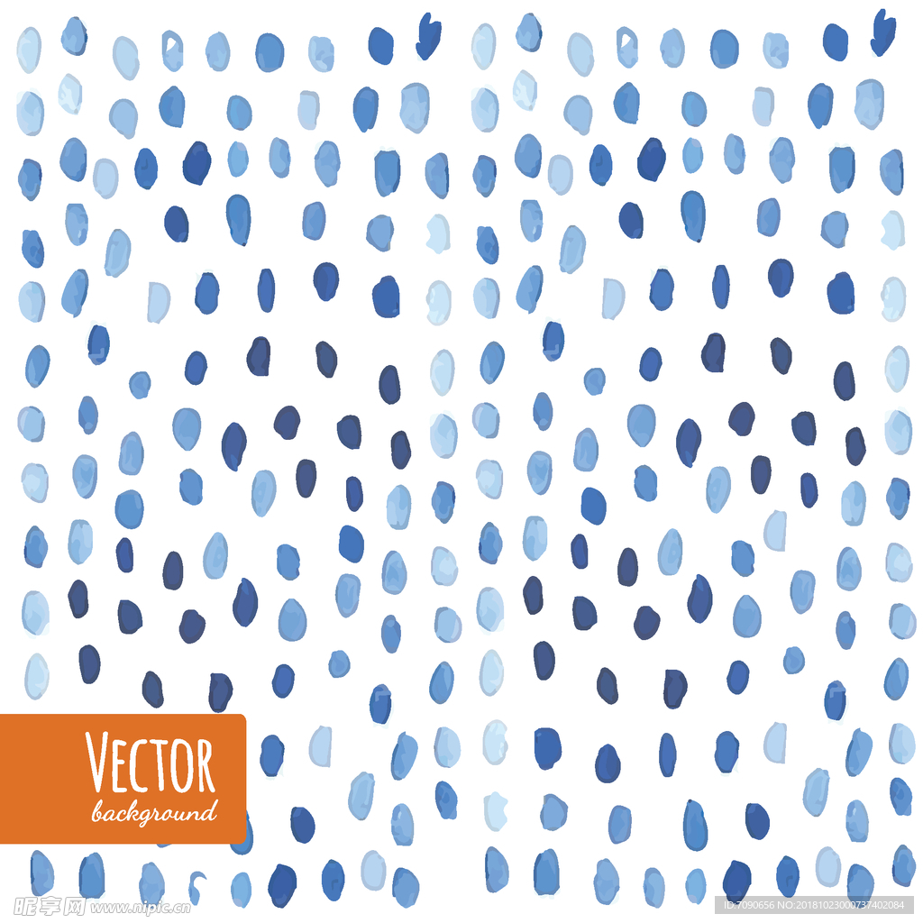 手绘蓝艺术背景8