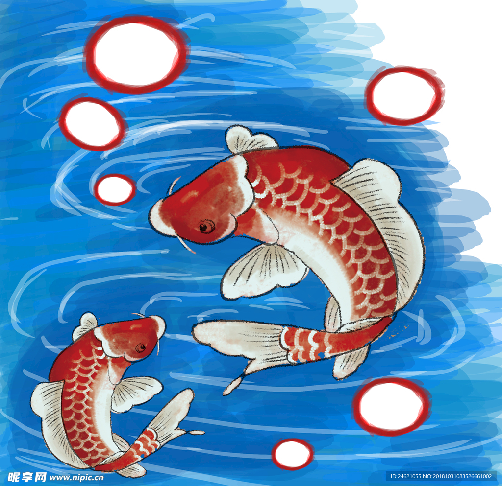 灶台画-年年有鱼2