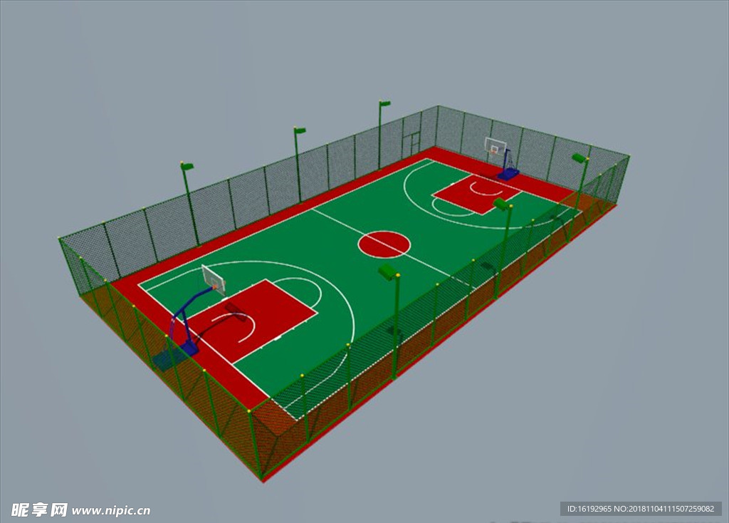 篮球场模型