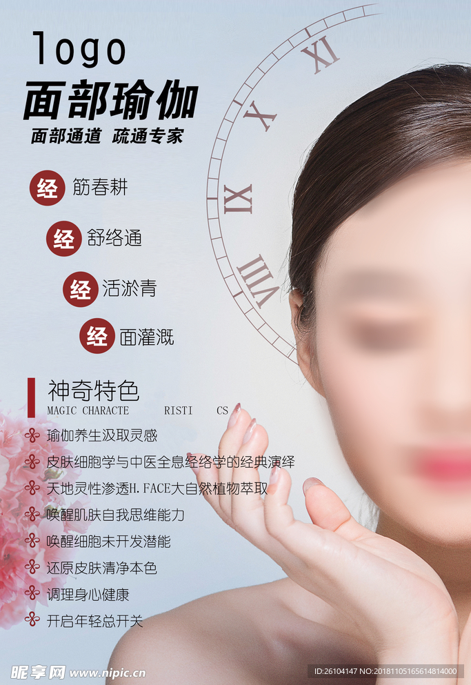 面部美容海报