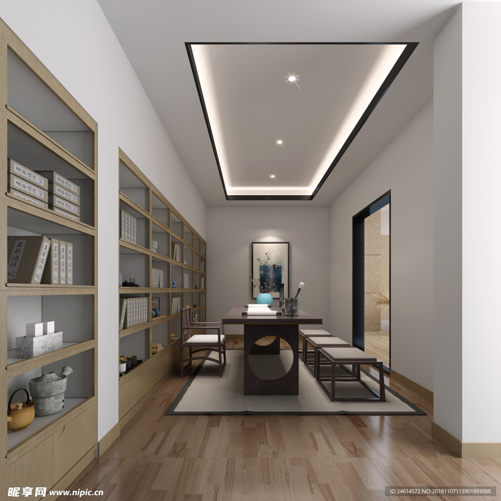 房地产书法室效果图