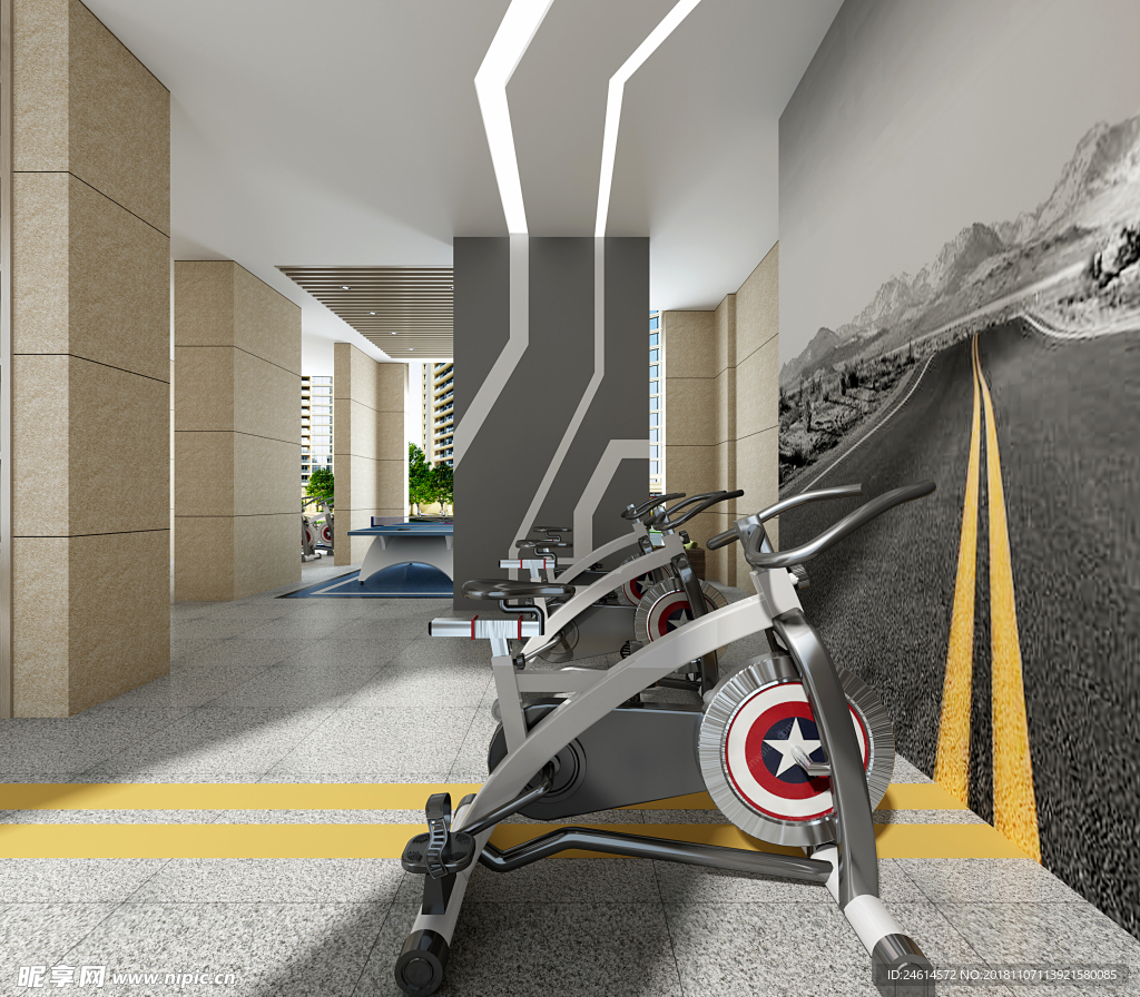 房地产健身室效果图