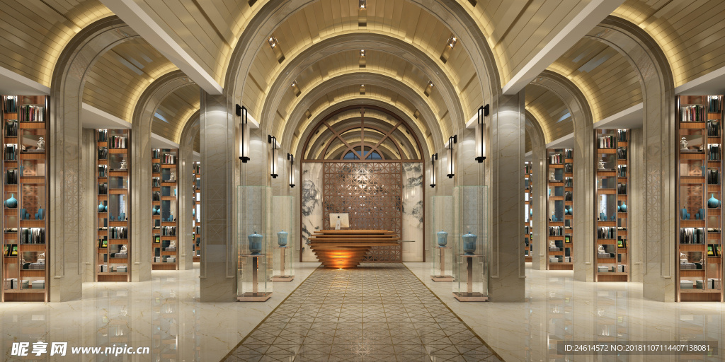 房地产入口大堂效果图