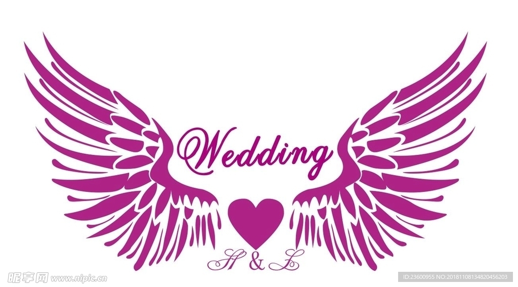 天使之心紫色素材图片