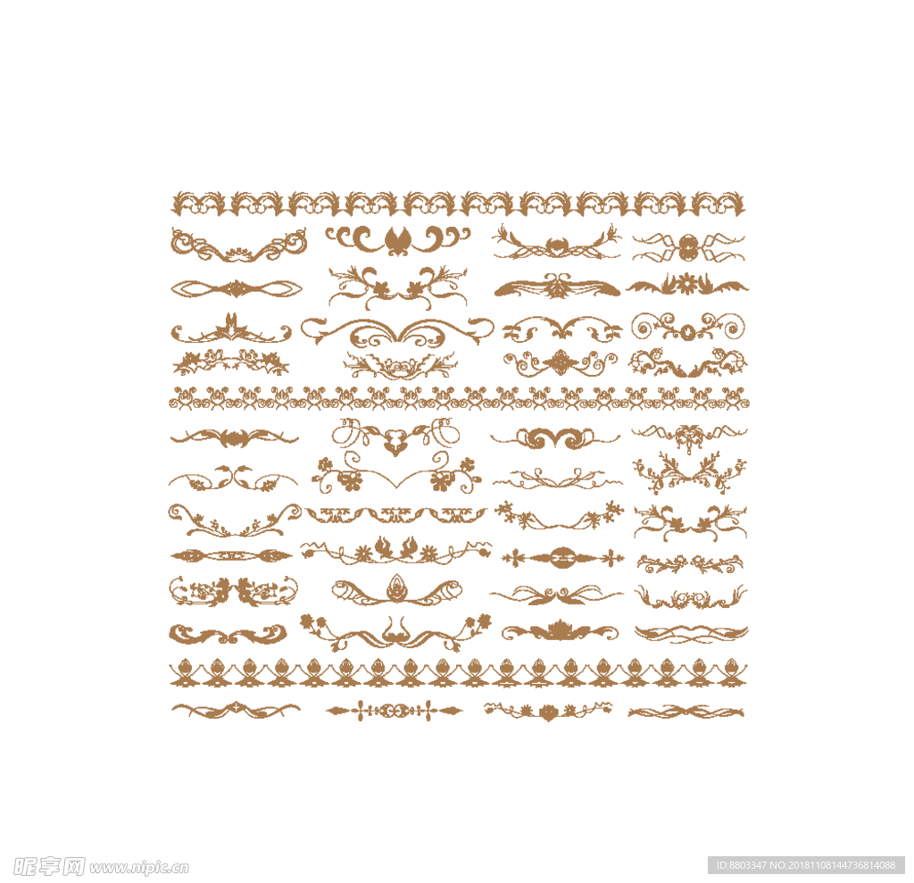 矢量欧式花纹边框