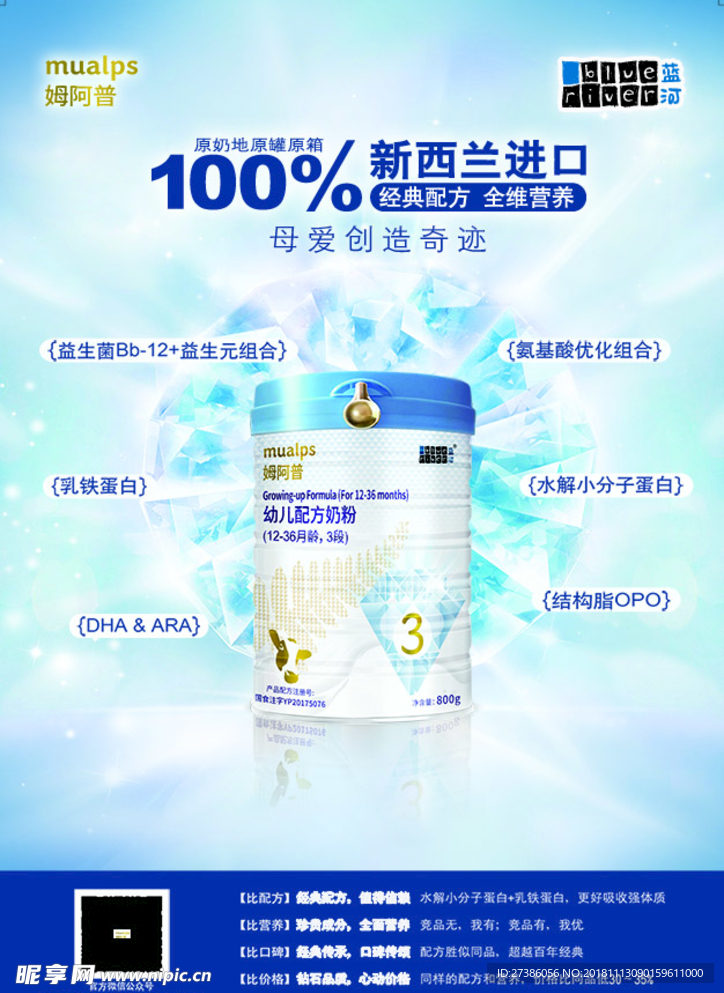 奶粉 进口 罐  海报